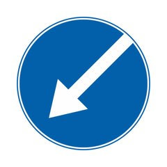 Дорожный знак круглый металлический светоотражающий, д=600 мм