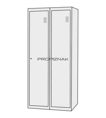 Шкаф металлический для одежды (ШОМ 2-2-300х1800)