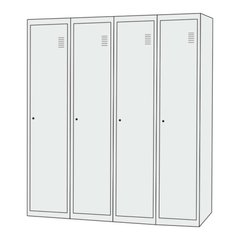Шкаф металлический для одежды (ШОМ 4-4-300х1800)