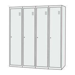Шкаф металлический для одежды (ШОМ 4-4-400х1800)