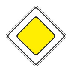 Дорожный знак квадратный металлический светоотражающий, 600х600 мм