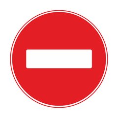Дорожный знак 3.21 Въезд запрещен д=600 мм