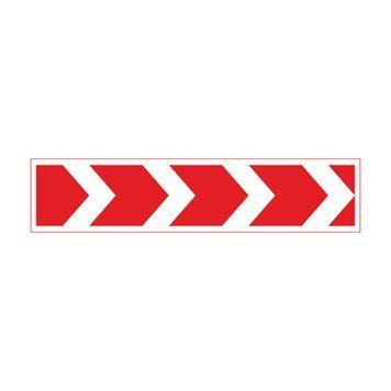 Дорожный знак 1.4.1 Направление поворота прямоугольный металлический светоотражающий, 1800х400 мм 1.4.1-1800-400 фото